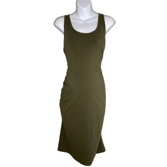 Isabel Maternity Dress Women's MEDIUM Green Sleeveless Stretchy Scoop-Neck NEW - Picture 7 of 13